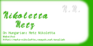 nikoletta metz business card